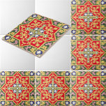 Azulejo Patrón victoriano vintage de la era 1870<br><div class="desc">Esta es una impresión digitalmente realzada de un patrón de azulejos ornamentales de la era victoriana derivado de una publicación antigua de 1870. Puede personalizar del color de fondo.</div>