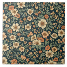 Azulejo Patrón vintage floral