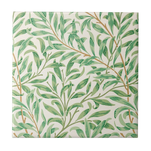Azulejo Patrón Willow, mosaico cerámico William Morris (Frente)