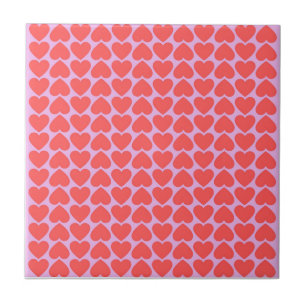 Azulejo Patrón Y2K de Red Heart Grid Rosa