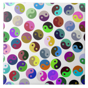 Azulejo Patrón Ying Yang colorido