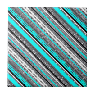 Azulejo Patrones aztecos de agua gris lisa