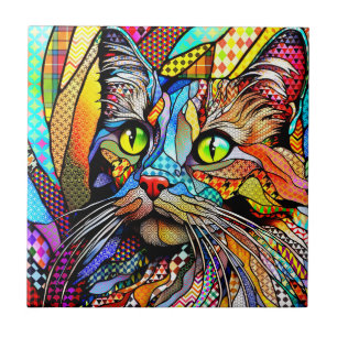 Azulejo Patrones de gato 711 multicolor