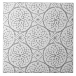 Azulejo Patrones de gris geométrico Resumen de los Círculo