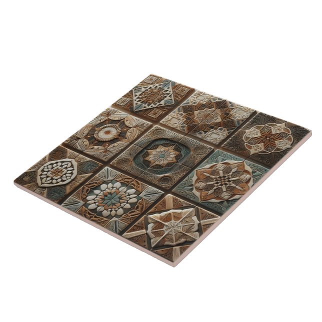 Azulejo Patrones de mosaico artísticos que muestran artesa (Lado)