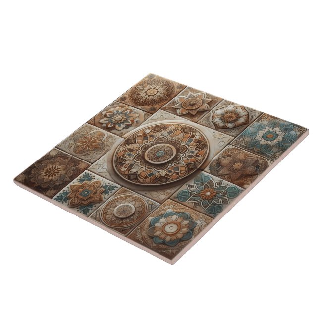 Azulejo Patrones de mosaico intrincados de la tierra (Lado)