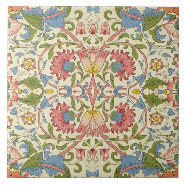 Azulejo Patrones florales de William Morris Loddon Blossom (Frente)