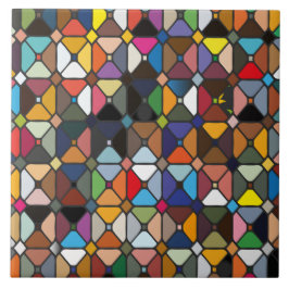Azulejo Patrones geométricos multicolores con formas octóg