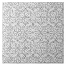 Patrones Gris geométricos Flores abstractas