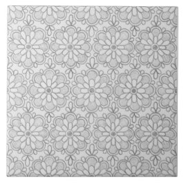 Azulejo Patrones Gris geométricos Flores abstractas