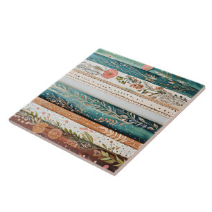 Azulejo Patrones mezclados shabby chic