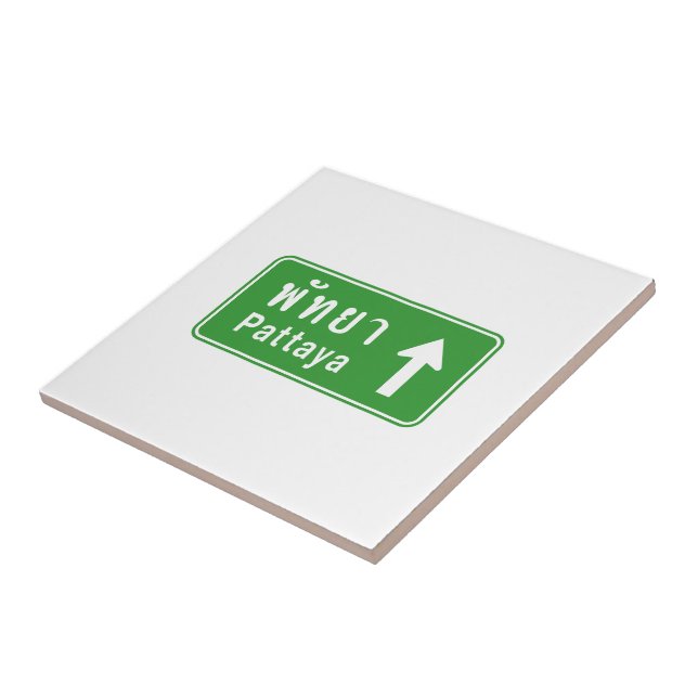 Azulejo Pattaya Antes ⚠ ⚠ De Tráfico De La Autopista Taila (Lado)