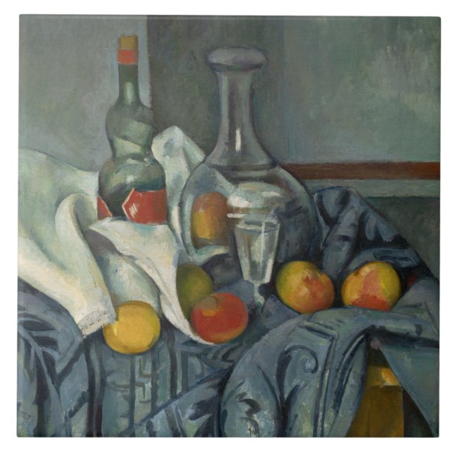 Azulejo Paul Cezanne el | la botella de la hierbabuena, (Frente)
