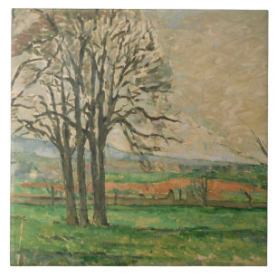 Azulejo Paul Cezanne - los árboles desnudos en Jas de