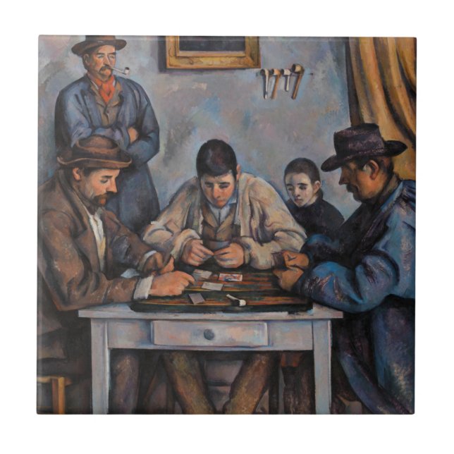 Azulejo Paul Cezanne - Los jugadores de cartas (Frente)