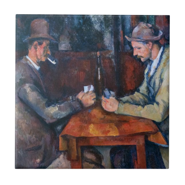 Azulejo Paul Cezanne - Los jugadores de cartas (Frente)