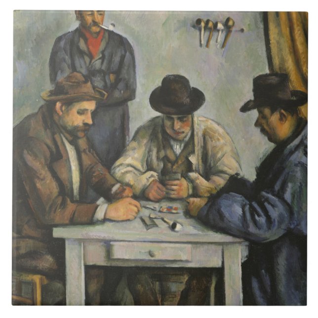 Azulejo Paul Cezanne - Los jugadores de cartas (Frente)