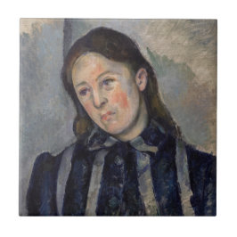 Azulejo Paul Cezanne - Madame Cezanne con el pelo suelto