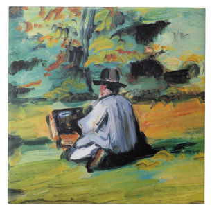 Azulejo Paul Cezanne - Un pintor trabajando, 