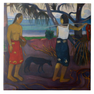 Azulejo Paul Gauguin - Bajo el Pandano