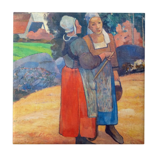 Azulejo Paul Gauguin - Campesinas bretonas (Frente)