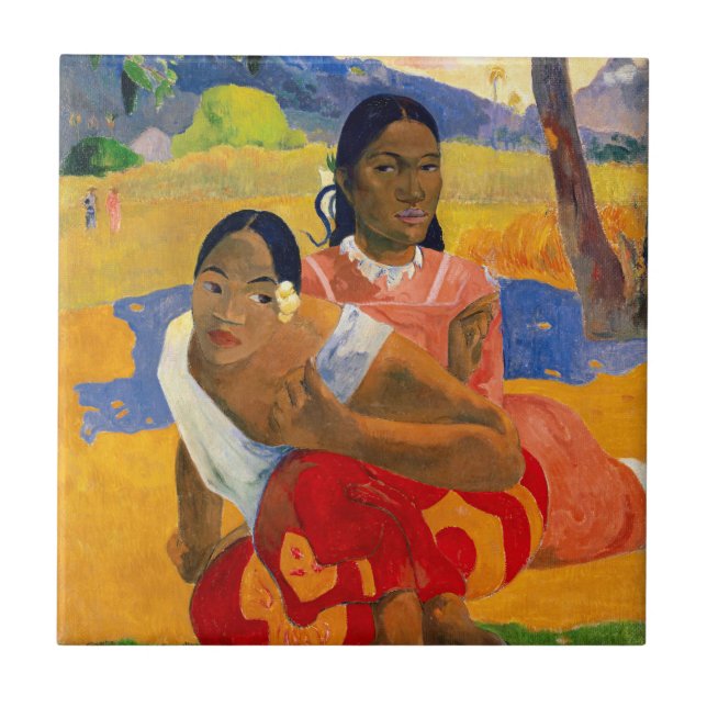 Azulejo Paul Gauguin - ¿Cuándo Te Casarás? (Frente)