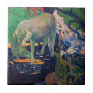 Azulejo Paul Gauguin - El caballo blanco
