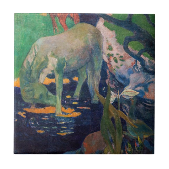 Azulejo Paul Gauguin - El caballo blanco (Frente)