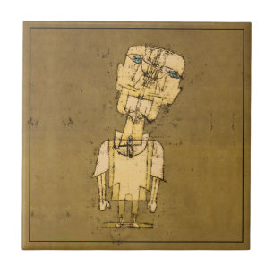 Azulejo Paul Klee Fantasma de un Genio Arte Abstracto Vint