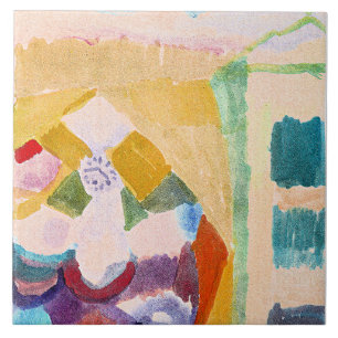 Azulejo Paul Klee - Interior con el Reloj