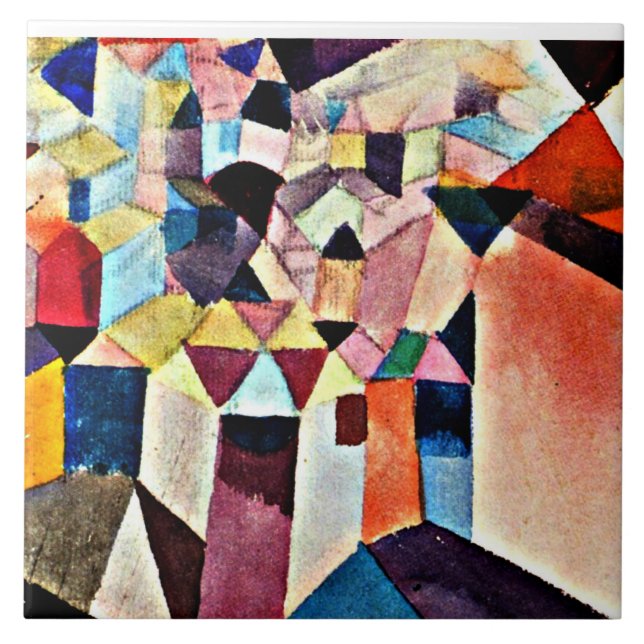 Azulejo Paul Klee, Perspectiva de una Ciudad, (Frente)