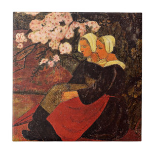 Azulejo Paul Serusier, Dos mujeres bretonas,