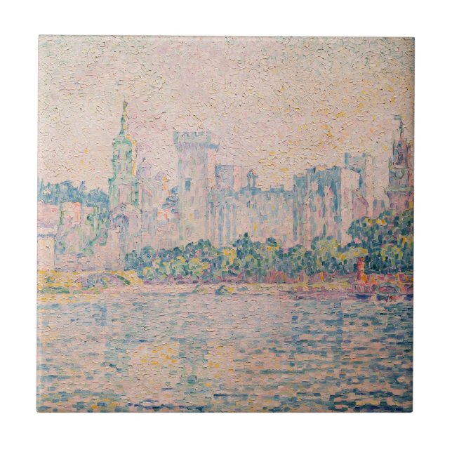 Azulejo Paul Signac - Aviñón, mañana (Frente)