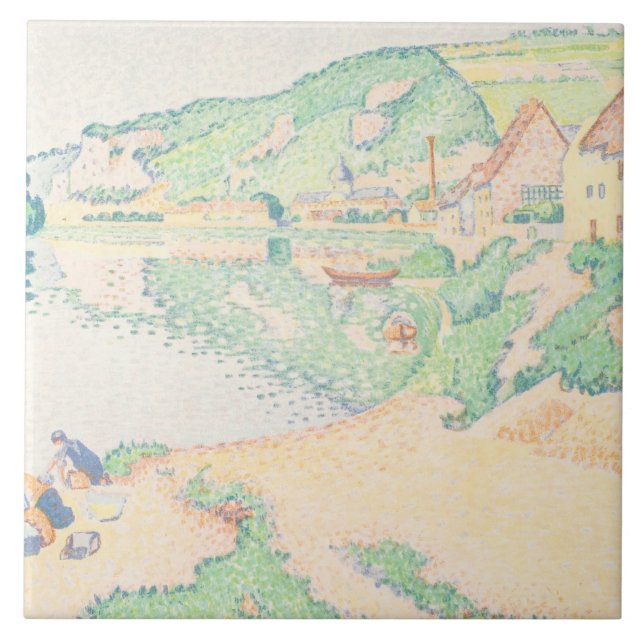 Azulejo Paul Signac - Los Andelys (Frente)
