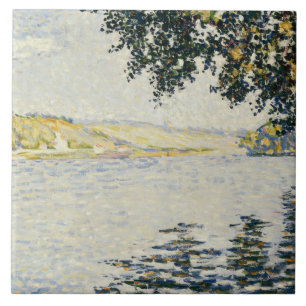 Azulejo Paul Signac - vista del Sena en Herblay