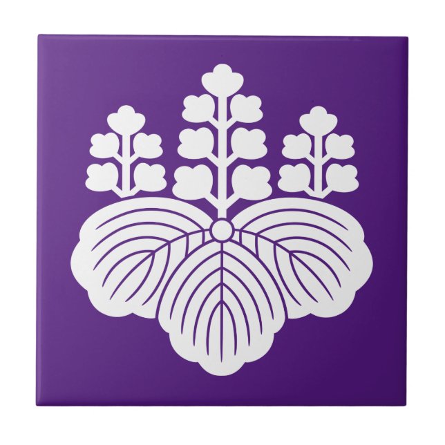 Azulejo Paulownia con 5-7 floraciones (Frente)