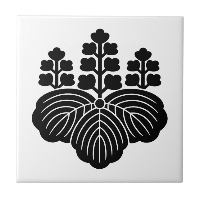 Azulejo Paulownia con 5-7 flores (Frente)