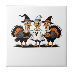 Azulejo Pavo de Halloween Boo, Pavo de Acción de Gracias,