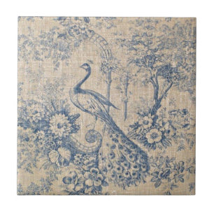 Azulejo Pavo real antiguo Toile