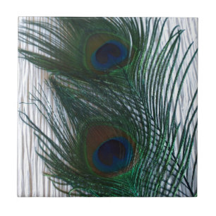 Azulejo Pavo real con blanco