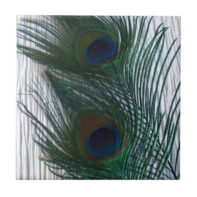 Azulejo Pavo real con blanco (Frente)