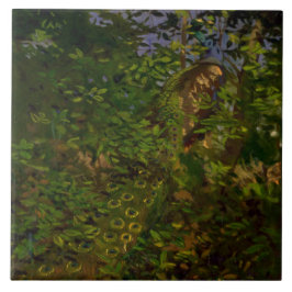 Azulejo Pavo real en el bosque (por Abbott Henderson Thaye