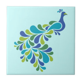 Azulejo Pavo real retro