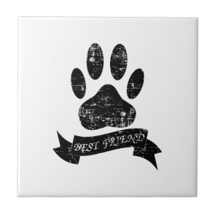 Azulejo Paw De Perro Con Lazo