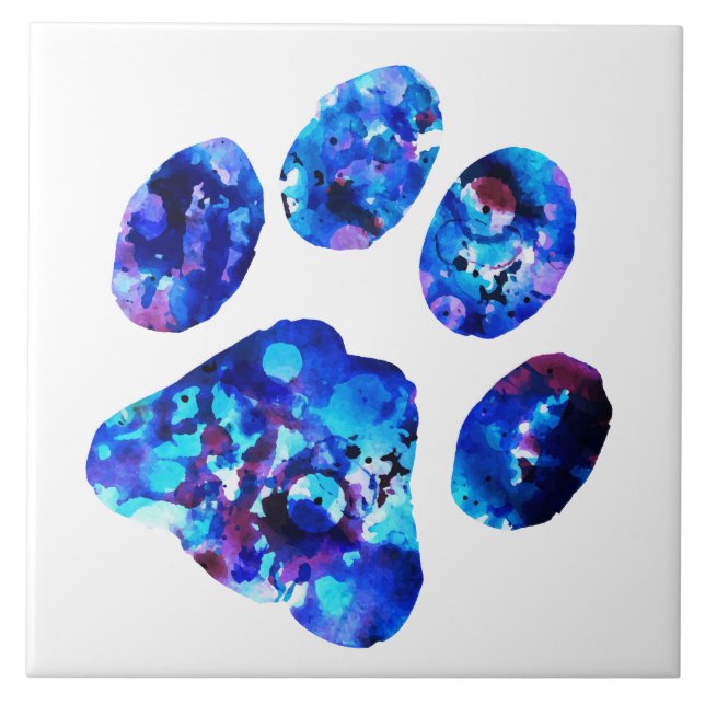 Azulejo Paw Print - Regalos para los amantes del perro (Frente)