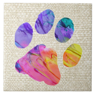Azulejo Paw Print - Regalos para los amantes del perro