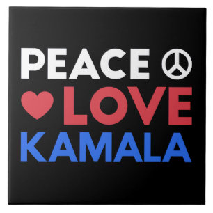 Azulejo Paz Amar Kamala I - Kamala Harris Por Presidente