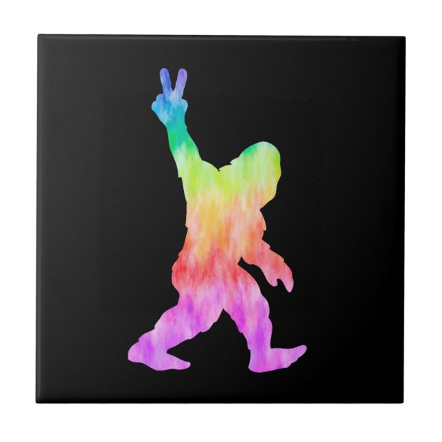 Azulejo Peace Love Bigfoot (Frente)