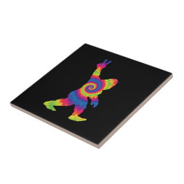 Azulejo Peace Love Bigfoot - Amantes de pie grande