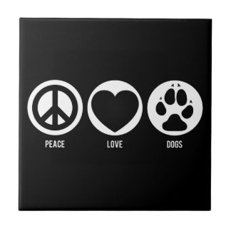 Azulejo Peace Love Dogs Tile